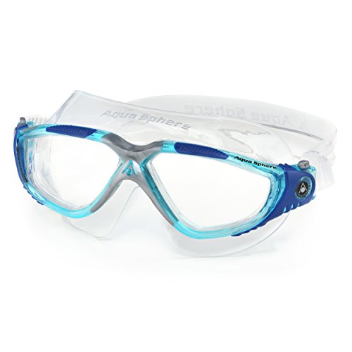 Gafas de natación de Aqua Sphere, unisex, hechas en Italia, modelo «Vista», Gafas, Vista, Clear Lens / Aqua