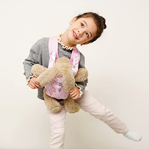 GAGAKU Baby Doll Carrier Dolls Portador Suave Portadores de Animales de Peluche Delante y detrás para niñas – Rosa (Pequeña Estrella)