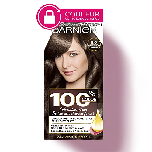 Garnier - 100% Ultra Brun - Coloration Permanente Châtain - Le Châtain Clair Sensation 5.0