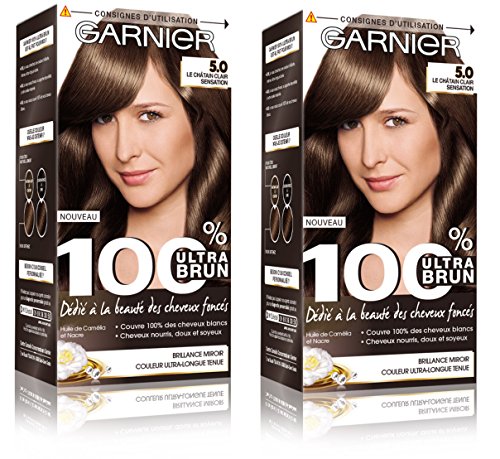 Garnier - 100% Ultra Brun - Coloration Permanente Châtain - Le Châtain Clair Sensation 5.0