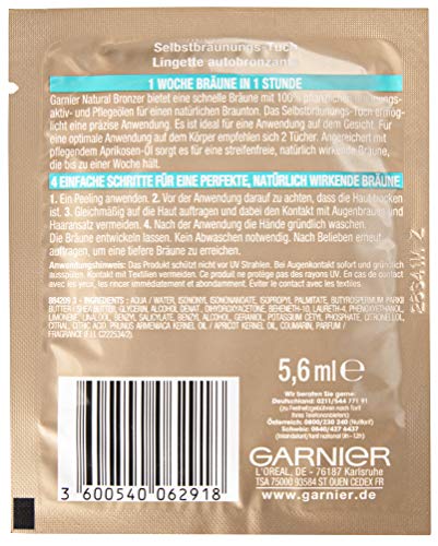 Garnier ambre solaire - Natural, toallas, 15 pack (15 x 1 pc)