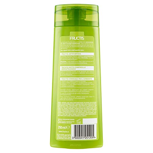 Garnier Fructis - Champú anticaspa para cabello normal, 250 ml