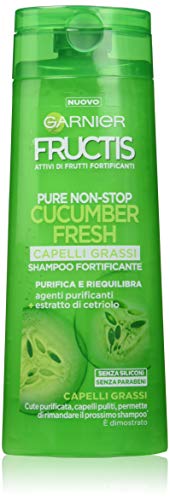 Garnier Fructis – Champú fortificante para cabellos grasos – Purifica y equilibra el cuero cabelludo – 250 ml – [paquete de 4]