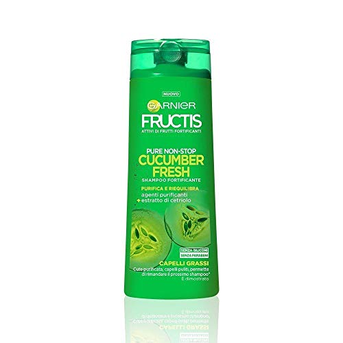 Garnier Fructis – Champú fortificante pelo grasas – Purifica y riequilibra el cuero capelluto – 250 ml