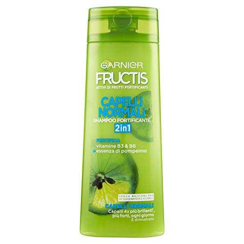 Garnier Fructis - Champú para cabello normal 2 en 1, concentrado activo de frutas, 250 ml