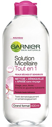 Garnier Skin Active solución micelar todo en 1 pieles secas y sensibles gran formato 400 ml – juego de 3