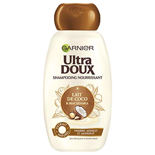 Garnier Ultra Doux Champú Leche de Coco Macadamia 250 ml – Lote de 4