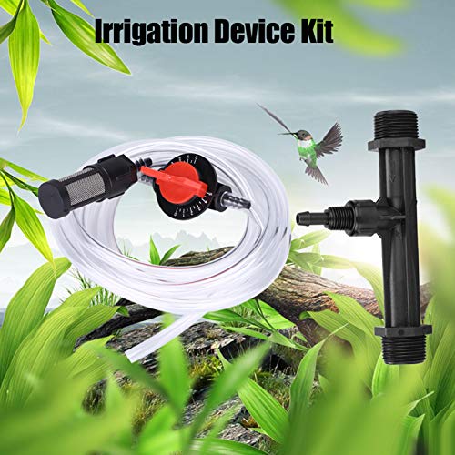 Garsent Inyectores de Fertilizante Venturi de riego, Kit de Dispositivo de riego de jardín Inyector de Fertilizante G3 / 4 + Interruptor + Filtro + Tubo de Agua