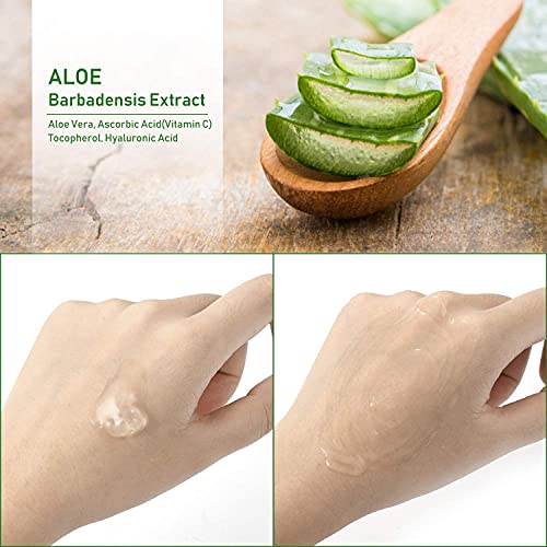 Gel Aloe Vera Puro con áCido HialuróNico 250ML - OrgáNico Natural Aloe Vera Gel 100% Para La Cara, Cuerpo, Cabello, Cuidado De Las Quemaduras Solares