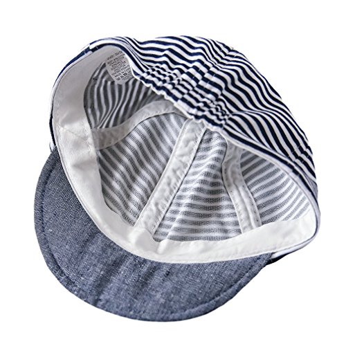 GEMVIE Gorro de Béisbol para Bebe Niño Verano Protector del Sol Gorra Niña Playa Rayas Clasicas Algodón Marino 0-3 Meses