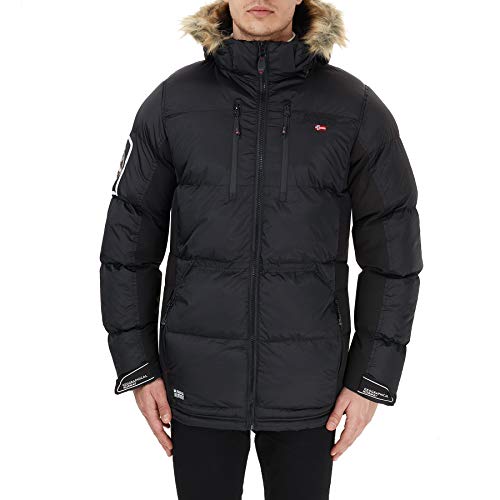 Geographical Norway danone Men 001 Chaqueta de Invierno (Negro, L)