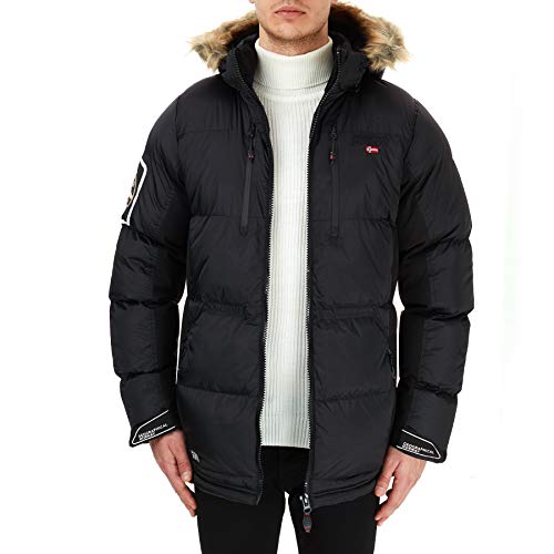 Geographical Norway danone Men 001 Chaqueta de Invierno (Negro, L)