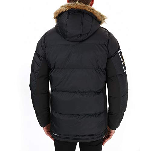 Geographical Norway danone Men 001 Chaqueta de Invierno (Negro, L)