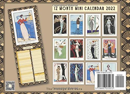 Georges Barbier's Art Deco Fashion Mini Calendar 2022: Monthly Mini Calendar for 2022 - January to December, Roaring 20s Jazz Era Art, Vintage Book ... for Writing (Vintage Art Guru Calendars)