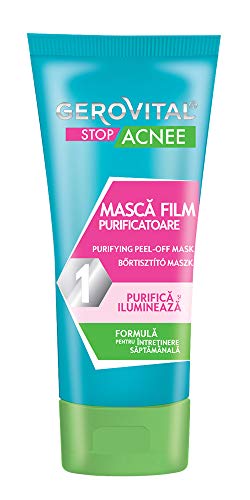 Gerovital Stop Acnee, Mascarilla con Película Purificante, por tipo de piel: Combinación Acnéica Aceitosa, 100 ml