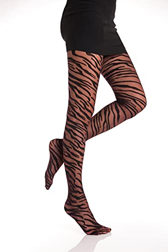 GI&GI Medias fantasía de Tiger para mujer 40Den, N.1294, extra confort, buen Quanlite, fabricadas en Italia, Tiger, S/M