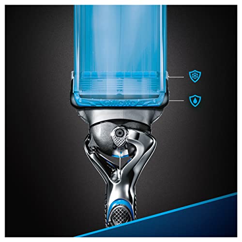 Gillette Fusion 5 ProShield Chill Cuchillas de Afeitar Hombre, Paquete de 8 Cuchillas de Recambio