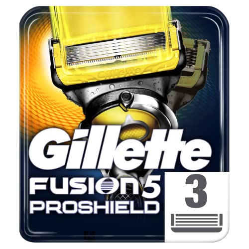 Gillette Fusion ProShield Cuchillas de Afeitar Hombre, Paquete de 3 Cuchillas de Recambio