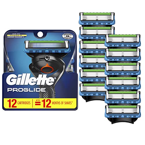 Gillette Fusion5 ProGlide - Cuchillas de afeitar para hombre, 12 unidades, para hombre