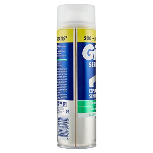 Gillette Series Espuma de Afeitar Calmante Con Aloe Vera, Para Piel Sensible, Protección Total Ante La Irritación, Ayuda A Proteger Contra Cortes, Ardor, Escozor, Enrojecimiento Y Tirantez, 250ml