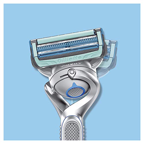 Gillette SkinGuard Maquinilla de Afeitar Hombre, Pieles Sensibles + 4 Cuchillas de Recambio