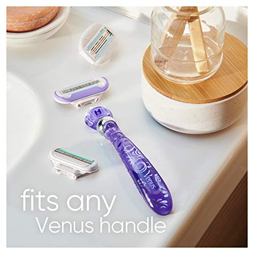 Gillette Venus 00047400653412 Gillette Venus Extra Smooth Swirl - Recambios para cuchilla de afeitar para mujer, Venus Swirl Púrpura, 4 Count, N/A, 1 uds. por paquete, 4[set de ]