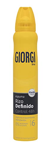 Giorgi Line - Espuma Rizo Definido Control 48h, Anti Encrespamiento e Hidratación, 0% Siliconas y Alcohol, Fijación 6 - 210 ml