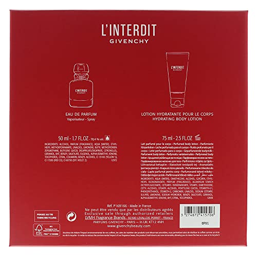 Givenchy L'interdit - Juego de Eau de Parfum, 50 ml + L'Interdit Loción Corporal 75 ml) 125 ml (paquete de 1)