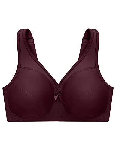 Glamorise MagicLift Active Support Bra Wirefree #1005 Sujetador, Vino, 120E para Mujer