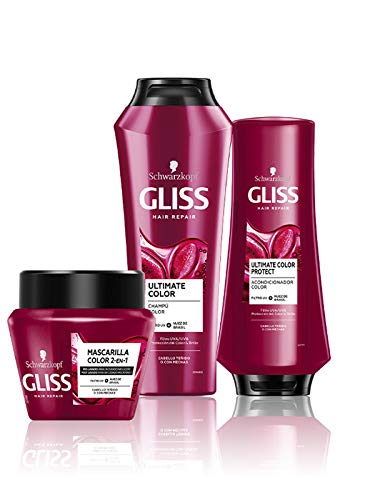 GLISS - Acondicionador Ultimate Color, 370 ml, para cabello teñido o con mechas, Gama protectora color