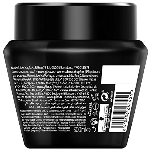 Gliss - Mascarilla Ultimate Repair, 300 ml, para cabello muy dañado, Gama ultra reparación