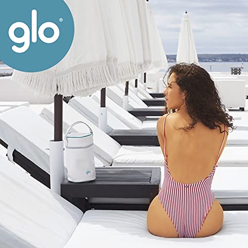 glo Masajeador Celulitis con Terapia Infrarrojos - Glo910+, Eficaz en el Tratamiento Anticelulítico en Piernas, Gluteos, Brazos y Abdomen, Proporciona Drenaje y Exfoliación, Blanco