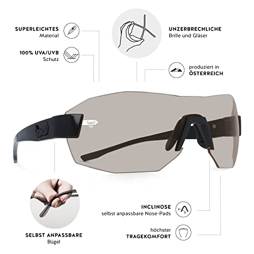 gloryfy irrompible G9 Radical - Gafas de sol deportivas irrompibles, sin marco, unisex, deportivas, para hombre y mujer