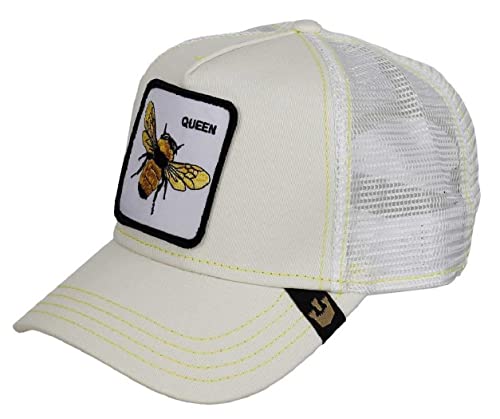 Goorin Bros The Queen Bee Biene White A-Frame Adjustable Trucker Cap - One-Size