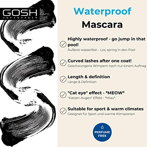 Gosh CATCHY EYES mascara waterproof #001-black 8 ml