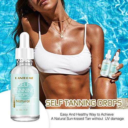 Gotas autobronceadoras Loción bronceadora orgánica natural Loción bronceadora corporal Cuidado de la piel Crema bronceadora Tanner para el cuidado diario de la piel que da forma a una tez saludable