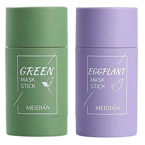 Green Tea Cleansing Mask Stick, Mascarilla Limpiadora Facial de Té Verde en Barra, Facial Cleaning Poros Hidratante de Control de Aceite Anti acné