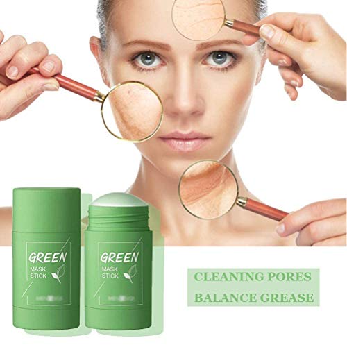 Green Tea Cleansing Mask Stick, Mascarilla Limpiadora Facial de Té Verde en Barra, Facial Cleaning Poros Hidratante de Control de Aceite Anti acné