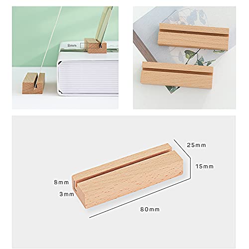 Greyoe Soporte para tarjetas para comensales, Portatarjetas de lugar de 10 piezas Portatarjetas de madera simple para el número de nombre de la mesa de boda, imágenes, notas, notas, fotos