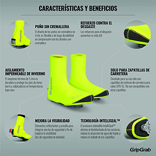 GripGrab Cubrezapatillas Ciclismo Arctic Invierno Térmicos Carretera Cortavientos 4mm Neopreno Impermeable con Forro