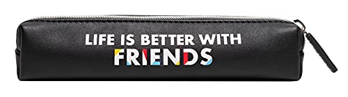 Grupo Erik Estuche escolar - Estuche Friends│Estuche rectangular perfecto para la vuelta al cole - Producto con licencia oficial, negro