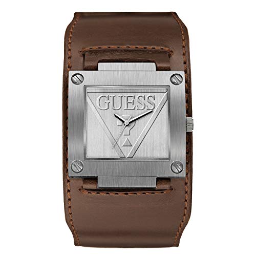 GUESS Reloj Analógico para Hombre de Cuarzo con Correa en Cuero W1166G1