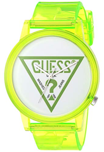 Guess Reloj Analógico para Mujer de Cuarzo con Correa en Silicona V1018M6