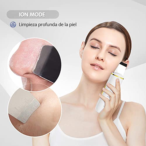 GUGUG Skin Scrubber, Limpiador Facial, Exfoliación de Cara, Peeling Facial 4 Modos para Limpiar los Poros y Cuidar la Piel, USB Recargable, Dispositivo de Belleza