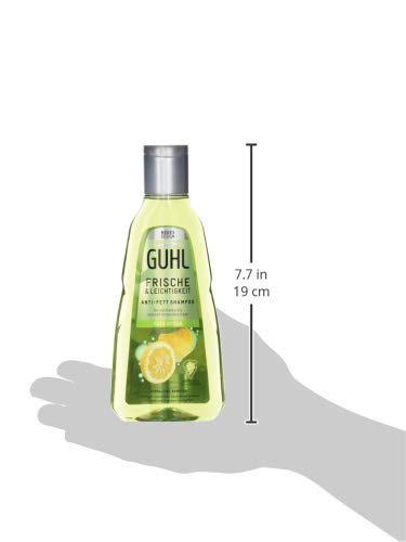 Guhl Frescor y ligereza, champú antigrasa, 250 ml, libera el cabello graso, retrasa rápidamente el engrasado.