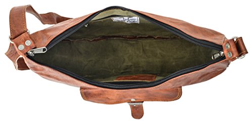 Gusti Cuero Nature Mira Bolso Bandolera Vintage Retro Mujer Cuero de Cabra Hebilla Marrón Práctico Elegante Regalo K56b