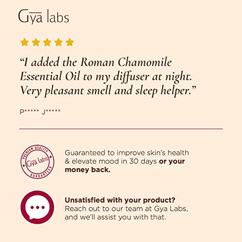 Gya Labs aceite esencial de manzanilla romana (10ml) - Aceite puro de grado terapéutico - Perfecto para aromaterapia, piel seca y cabello - Uso en difusor o en la piel y el cabello