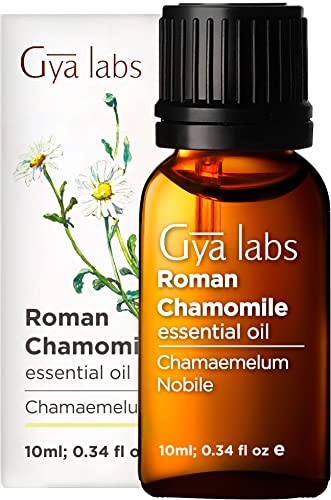 Gya Labs aceite esencial de manzanilla romana (10ml) - Aceite puro de grado terapéutico - Perfecto para aromaterapia, piel seca y cabello - Uso en difusor o en la piel y el cabello