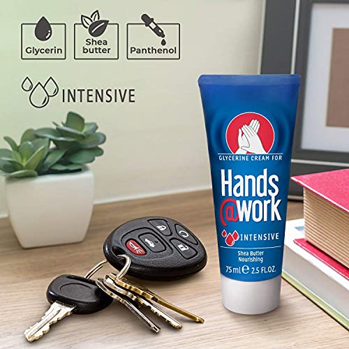 Hands @ Work - Fórmula intensiva - Crema nutritiva de manos con glicerina para Hands@Work. Regenera la piel extremadamente seca y agrietada y mantiene su elasticidad - 75 ml