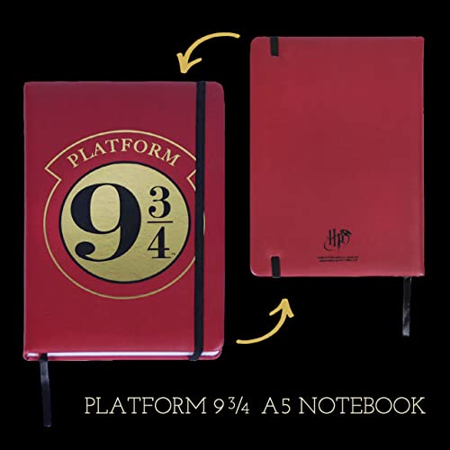 Harry Potter Cuaderno, Bolso de Compra y Bolígrafo Varita, Libreta de Notas Tapa Dura, Bolsa Ecológica Reutilizable, Diseño Hogwarts, Regalo Harry Potter